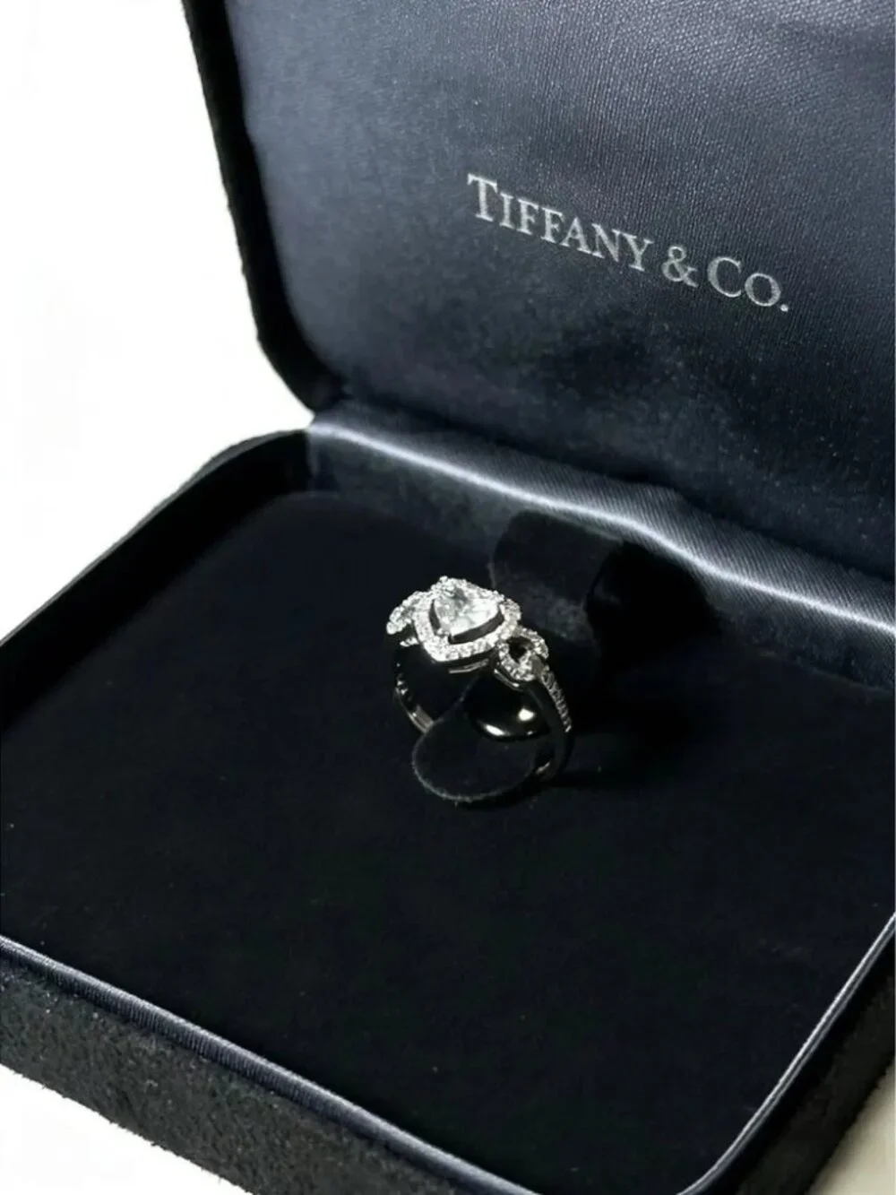 Tiffany & Co. Heart-Shaped Diamond Twisted Ring